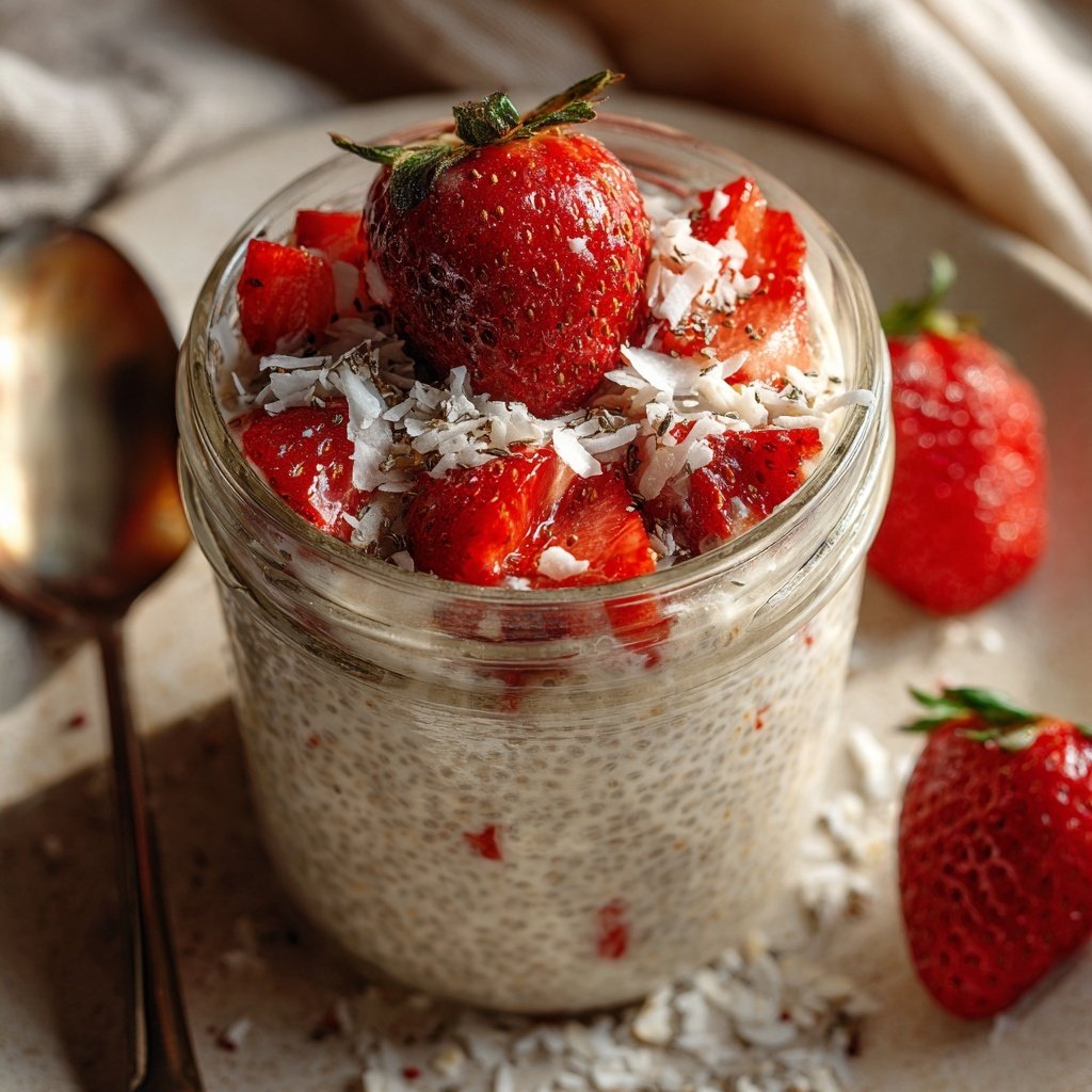 Valentine Breakfast Vanilla Chia Pudding