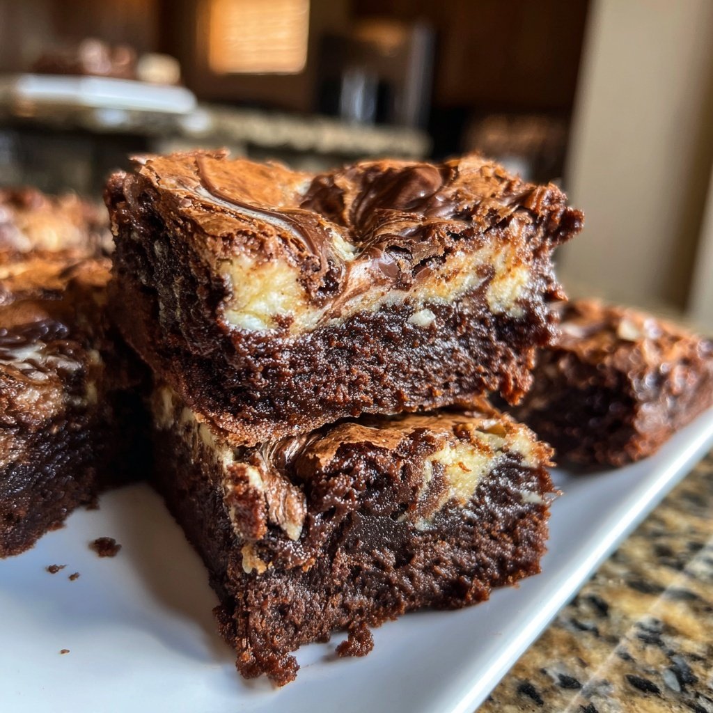 Cottage Cheese Brownies with Vanilla Swirl