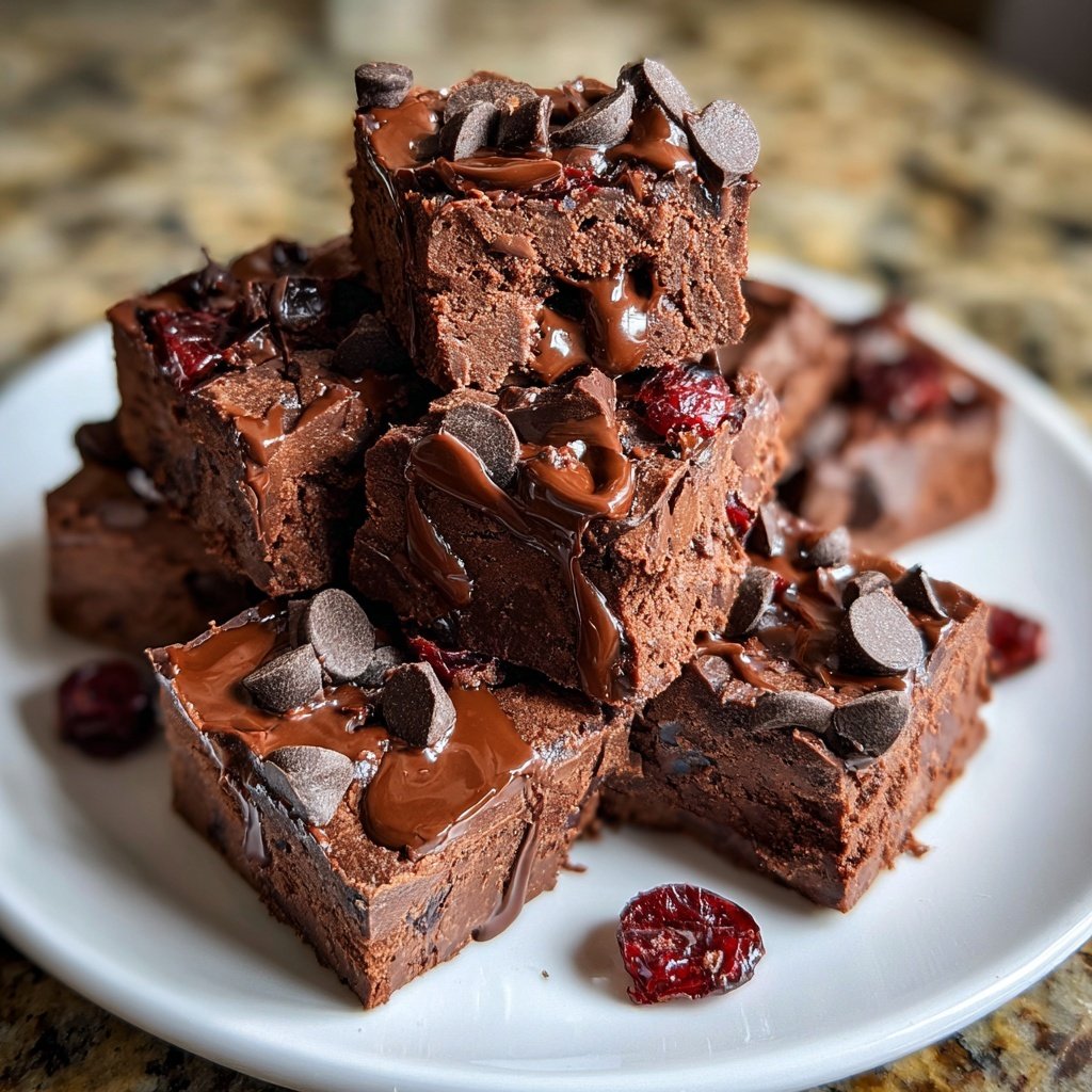 Chocolate Cherry Fudge Squares