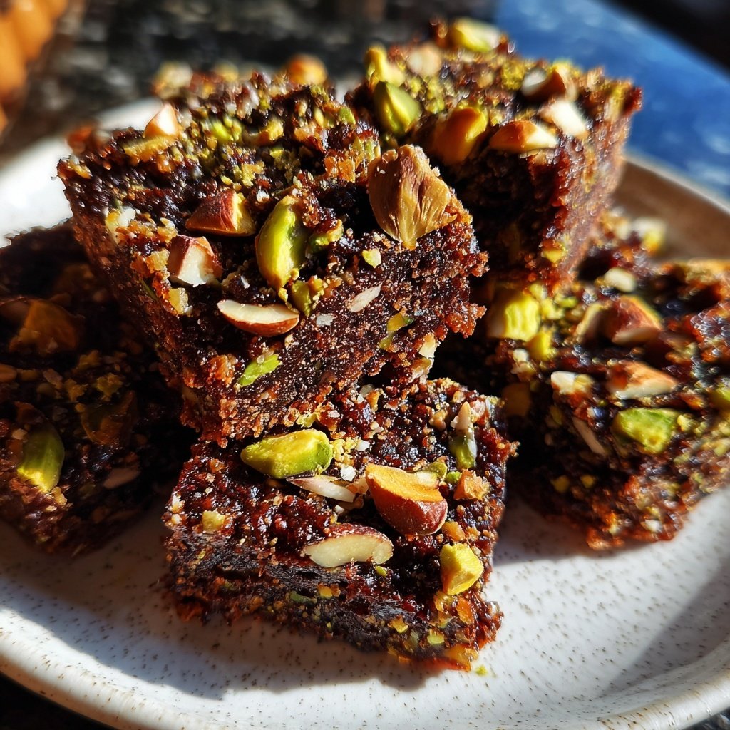 Chocolate Pistachio Almond Squares