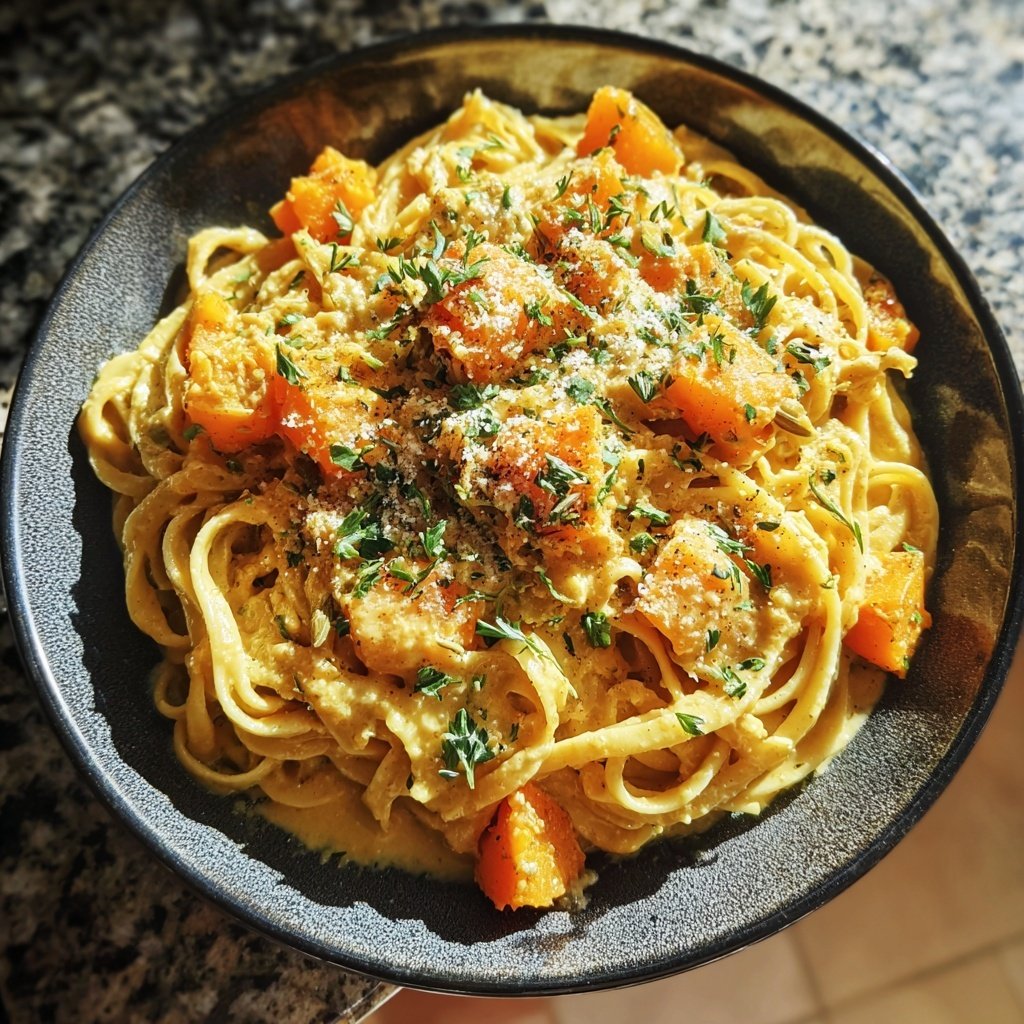 Valentine Dinner Creamy Pumpkin Pasta