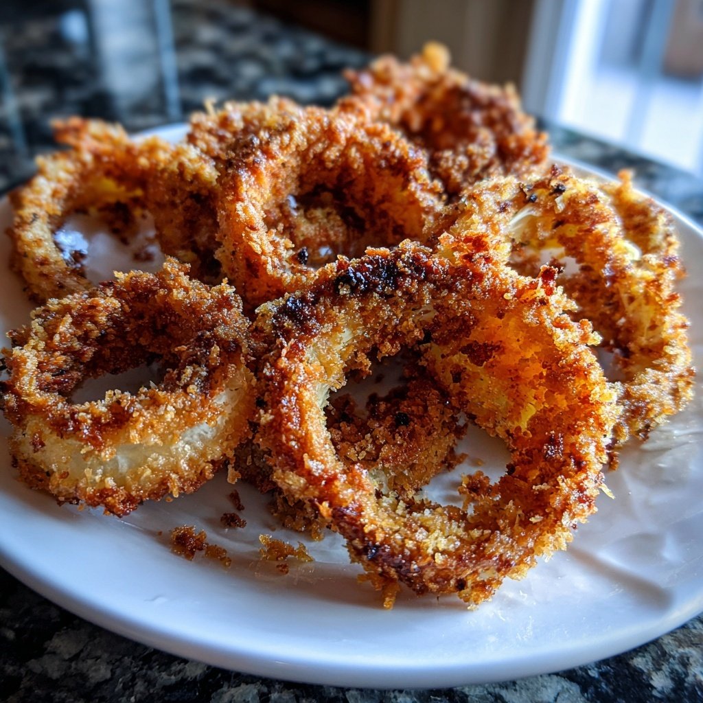 Super Bowl Appetizer Baked Onion Rings