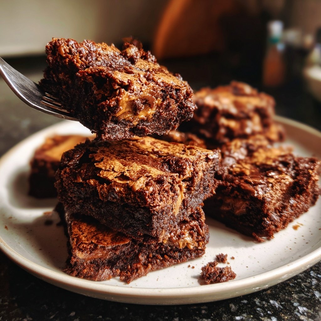 Cottage Cheese Brownies with Hazelnut Spread