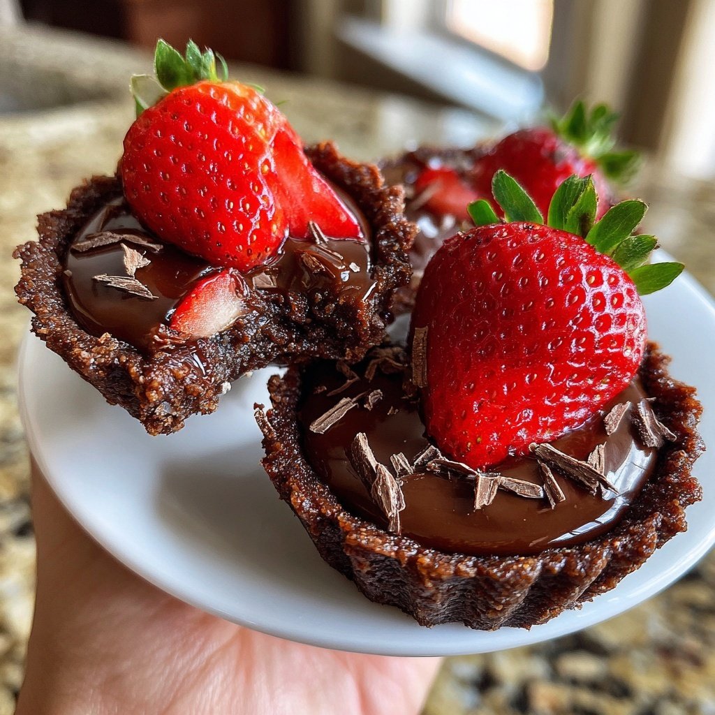Chocolate Strawberry Tartlets