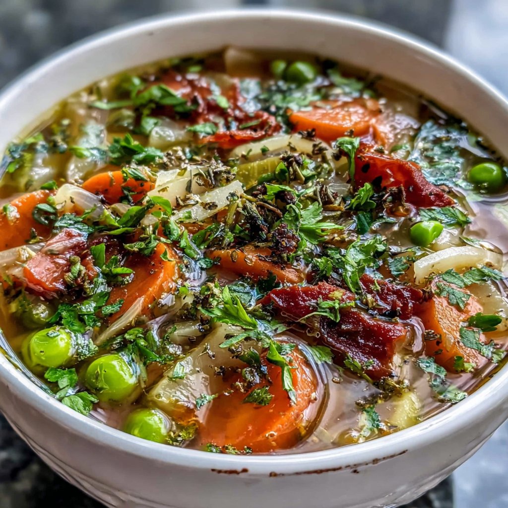Light Spring Vegetable Broth