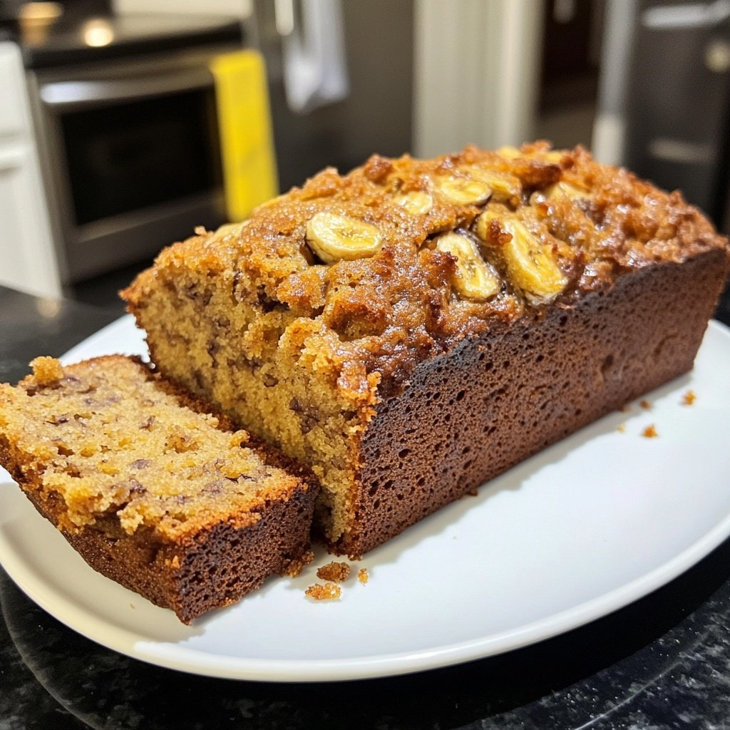 Moist Banana Bread with Ripe Bananas