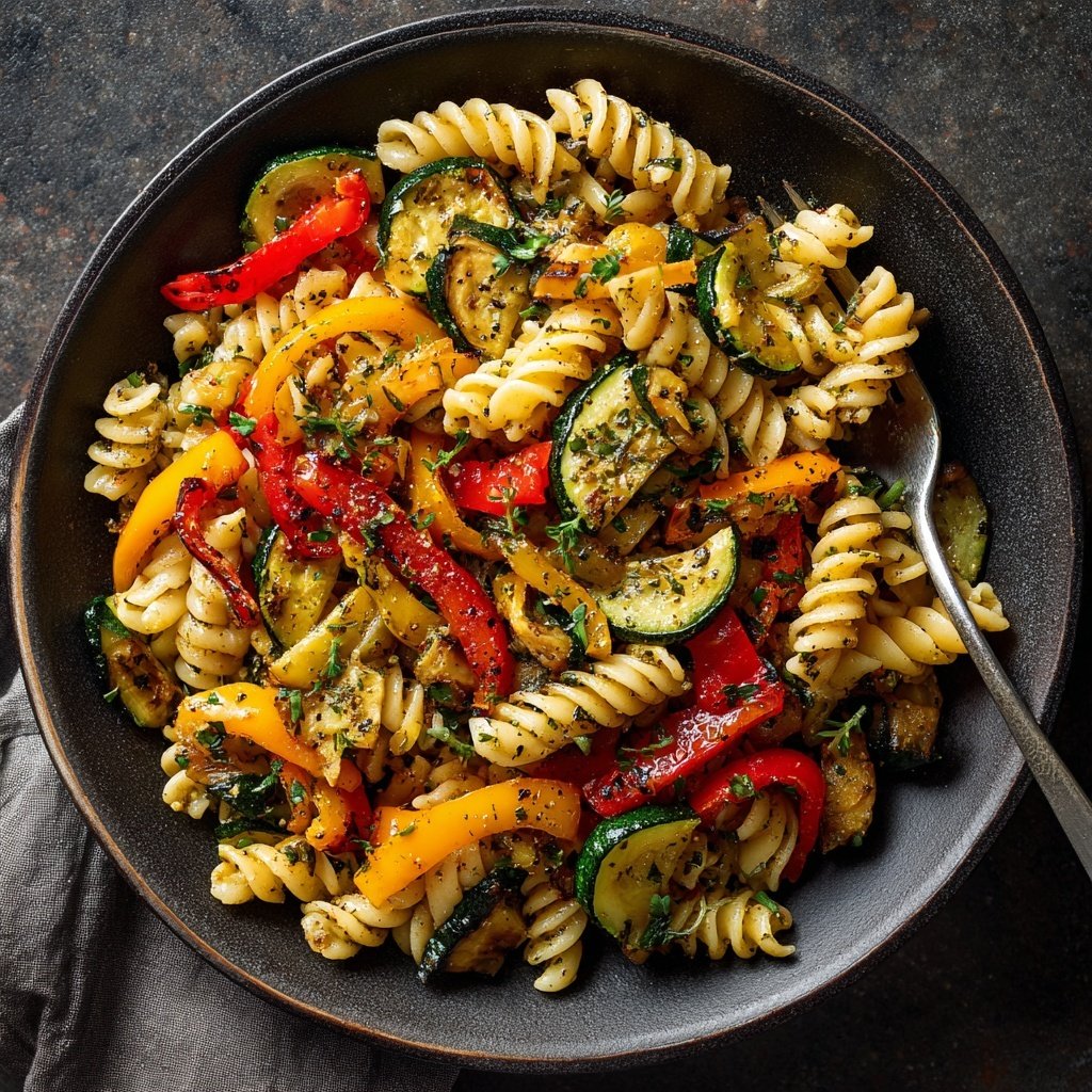 Herb Roasted Veggie Pasta Skillet