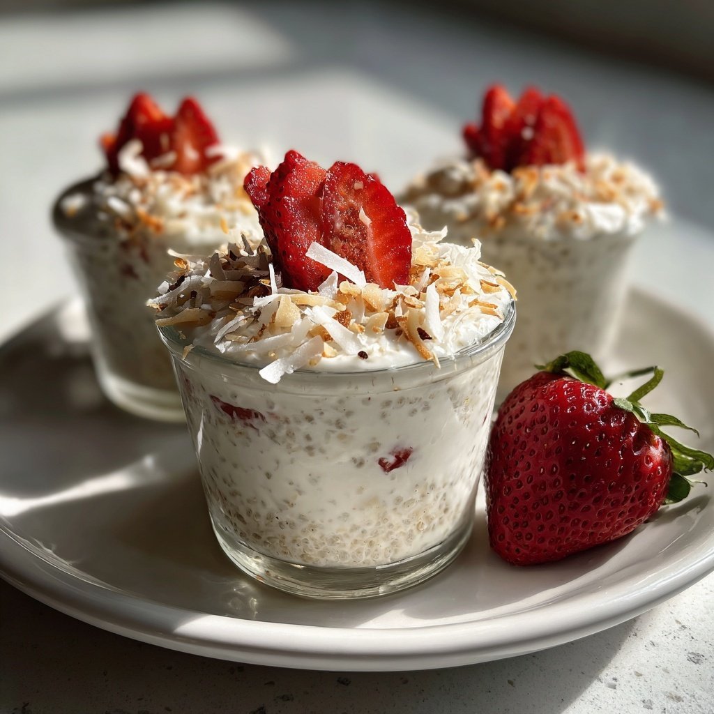 Strawberry Coconut Yogurt Chia Cups