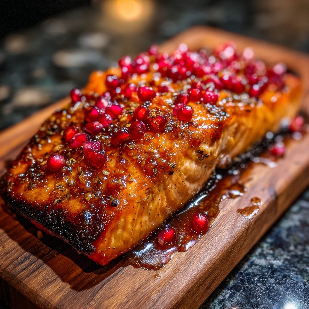 Honey Glazed Salmon with Pink Peppercorns