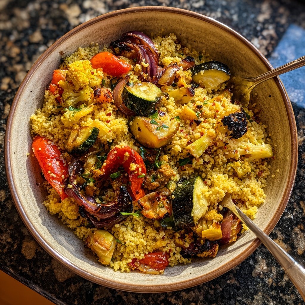Herb Roasted Veggie Couscous Bowl
