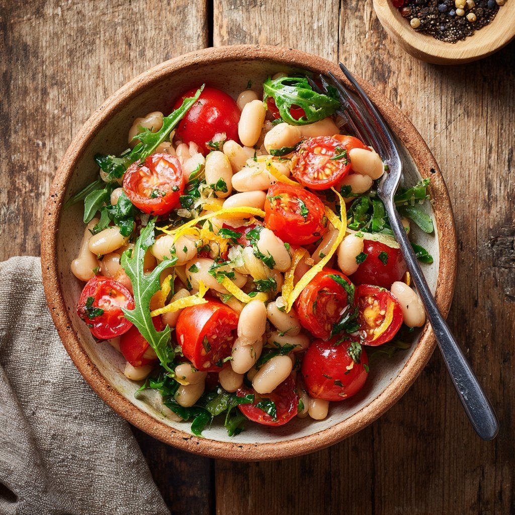 Healthy Lunch White Bean Lemon Salad