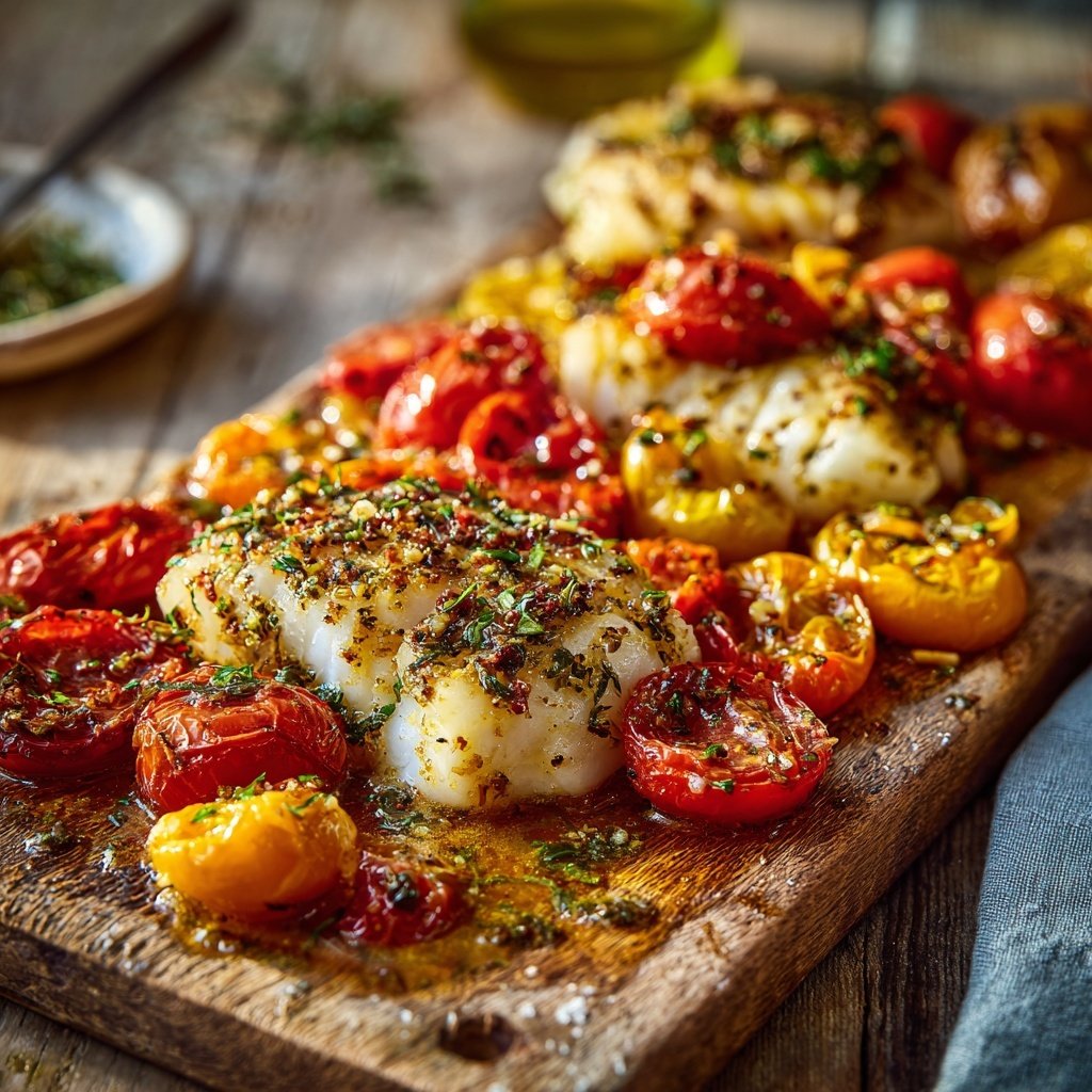 Mediterranean Baked Cod With Tomatoes