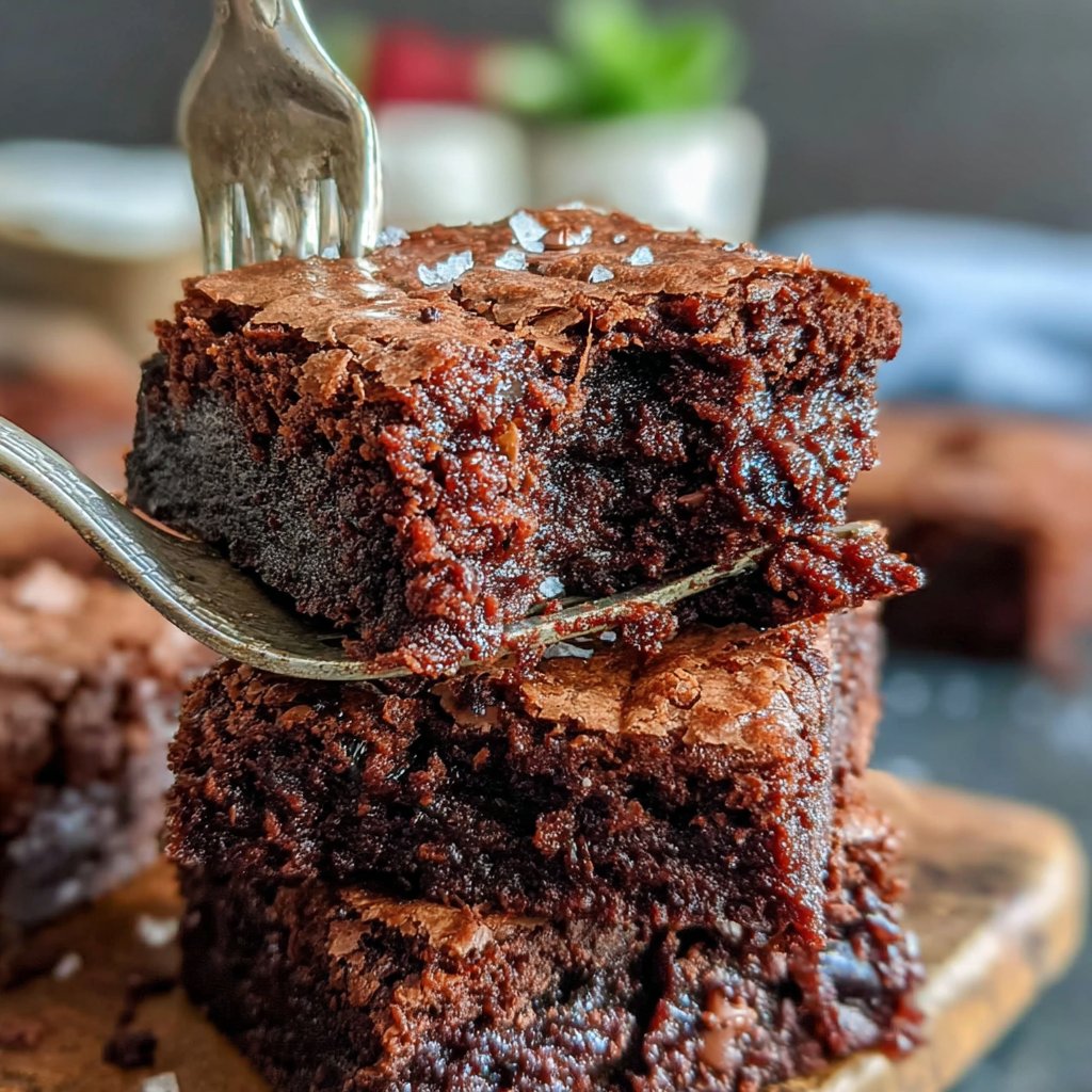 Crispy Sourdough Discard Brownies