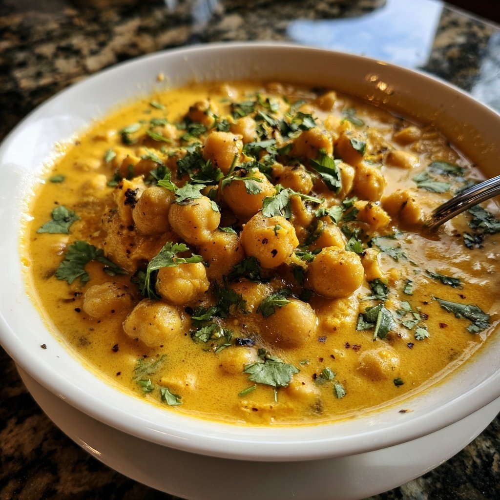 Healthy Dinner Creamy Coconut Chickpeas